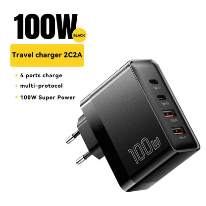Essager 100 W Gan USB Typ C Caricabatterie PD QC Schnellladung 4.0 3.0 Typ C Ricarica Rapida Pro Iphone 14 13 12 Xiaomi Macbook