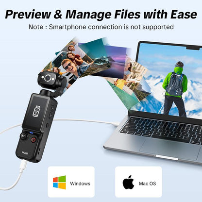 Vlogging Camera with 1'' CMOS & 2.5K/120Fps Videos, Pocket Camera , Fast Focusing, , Digital Video Camera for Photography, Digital Camera, Kamera Pocket, Pocket Camcorder