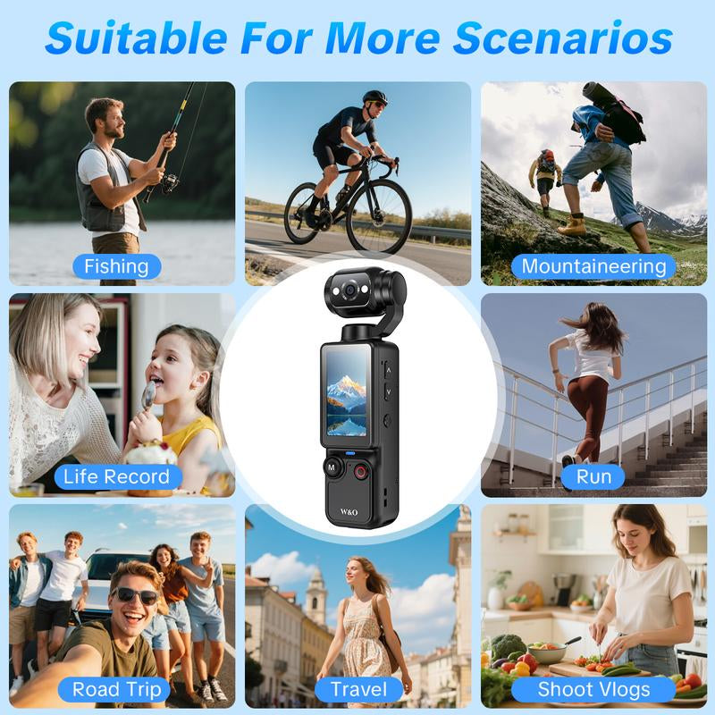 Vlogging Camera with 1'' CMOS & 2.5K/120Fps Videos, Pocket Camera , Fast Focusing, , Digital Video Camera for Photography, Digital Camera, Kamera Pocket, Pocket Camcorder
