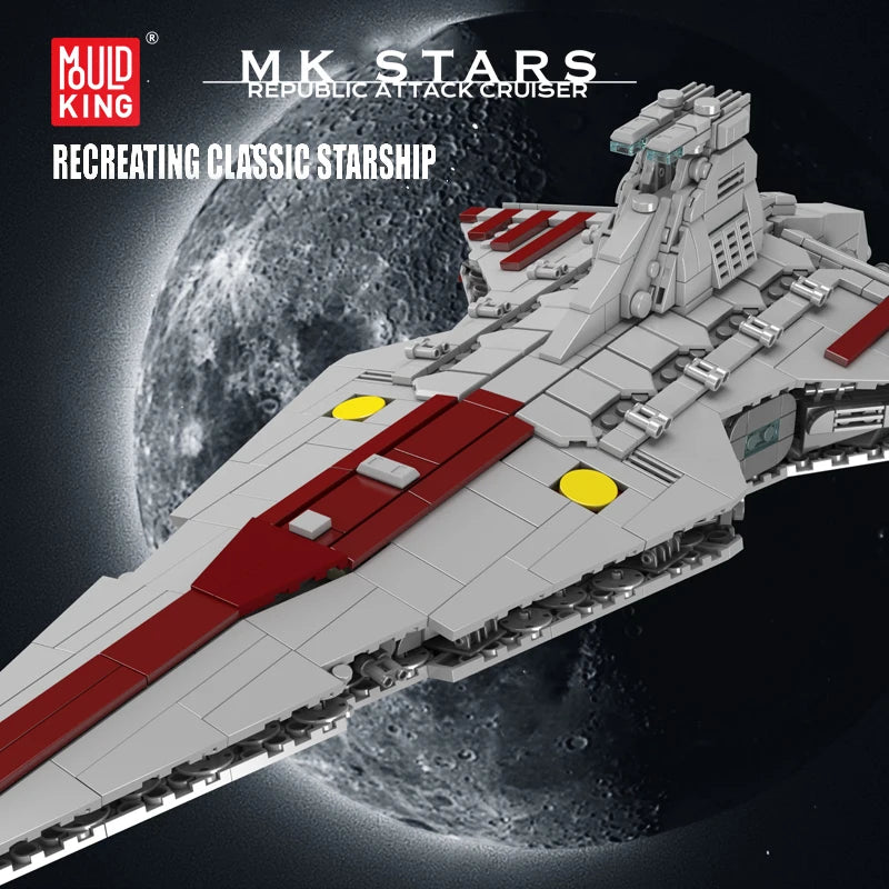 Mould King 21074 Star Plan Building Block The MOC Republic Attack Cruiser Model Assembly Star Fighter Toys Kids Christmas Gift