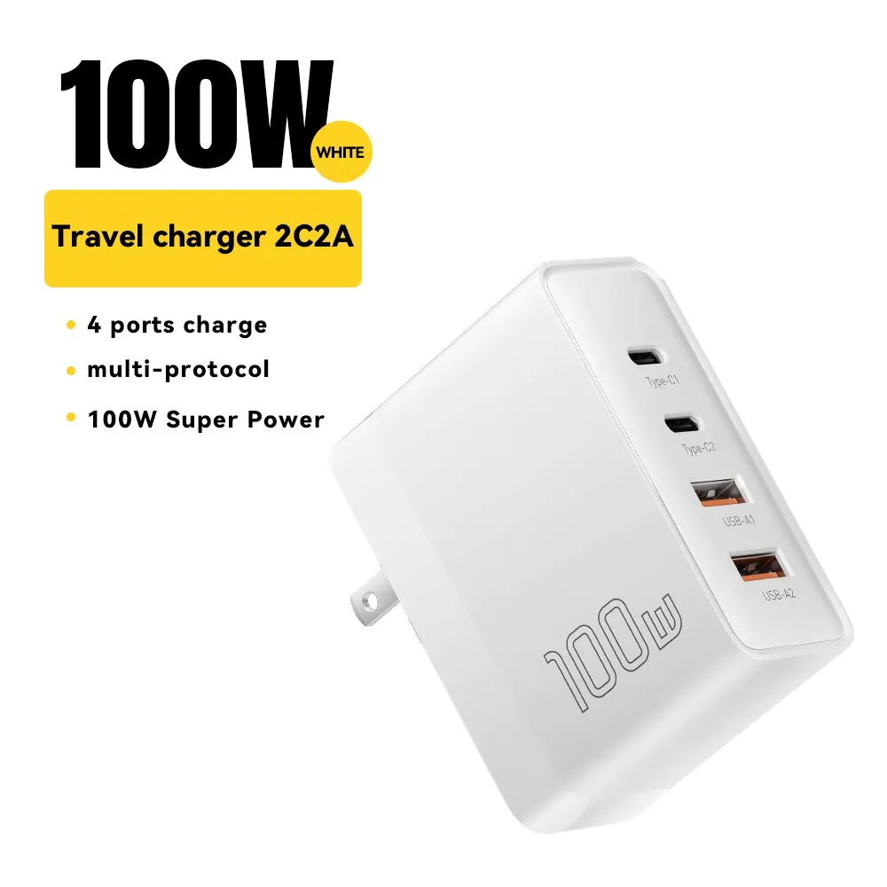 Essager 100 W Gan USB Typ C Caricabatterie PD QC Schnellladung 4.0 3.0 Typ C Ricarica Rapida Pro Iphone 14 13 12 Xiaomi Macbook