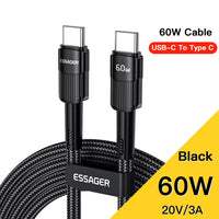 Essager 7A USB Typ C Kabel Für Realme Huawei P30 Pro 66W Schnelle Lade Draht USB-C Ladegerät Datenkabel Für Samsung Oneplus Poco F3