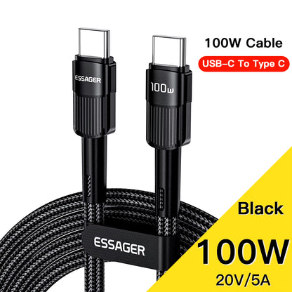 Essager 7A USB Typ C Kabel Für Realme Huawei P30 Pro 66W Schnelle Lade Draht USB-C Ladegerät Datenkabel Für Samsung Oneplus Poco F3